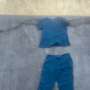 Women's Blue Pants and Top Set
